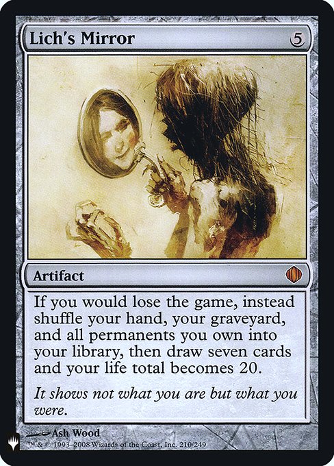 Lich's Mirror (Mystery Booster Retail Edition Foils) Near Mint Foil