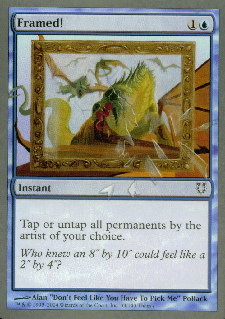 Framed! (Unhinged) Near Mint Foil