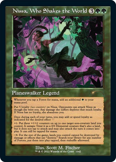 Nissa, Who Shakes the World (Retro Frame) (Secret Lair) Near Mint