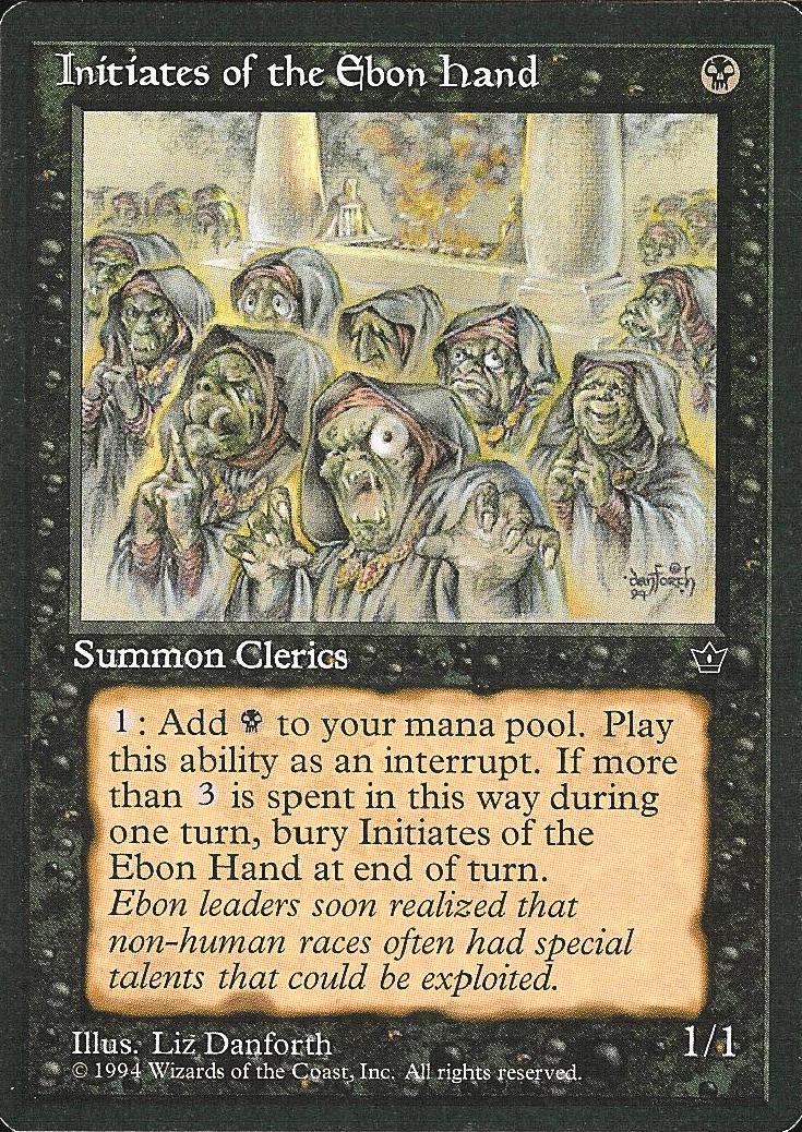 Initiates of the Ebon Hand (1) (Fallen Empires) Light Play