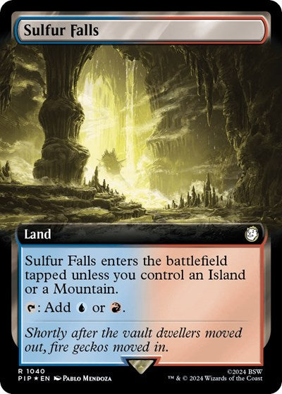 Sulfur Falls (Extended Art) (Surge Foil) (Universes Beyond: Fallout) Near Mint