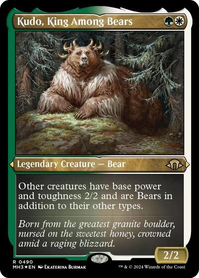 Kudo, King Among Bears (Foil Etched) (Modern Horizons 3) Near Mint