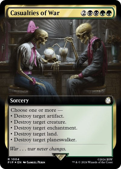 Casualties of War (Extended Art) (Surge Foil) (Universes Beyond: Fallout) Near Mint