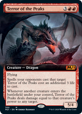 Terror of the Peaks (Extended Art) (Magic 2021 Core Set) Near Mint