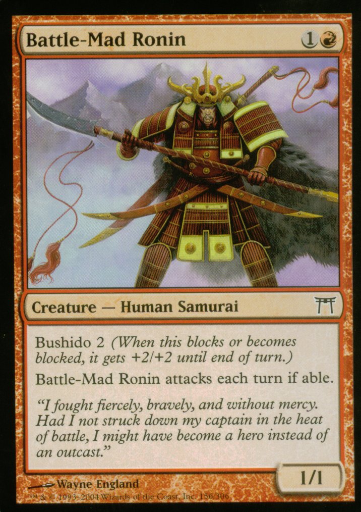 Battle-Mad Ronin (Champions of Kamigawa) Near Mint Foil