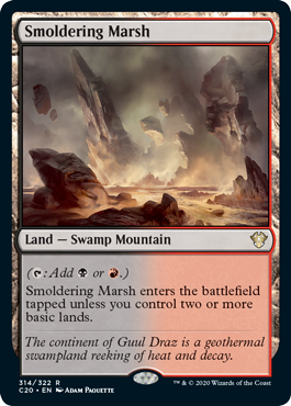 Smoldering Marsh (Commander 2020 Ikoria) Near Mint