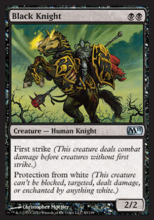 Black Knight (Magic 2011 Core Set) Near Mint Foil