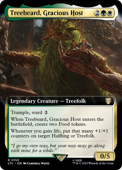 Treebeard, Gracious Host (Extended Art) (Commander: The Lord of the Rings: Tales of Middle-earth) Near Mint