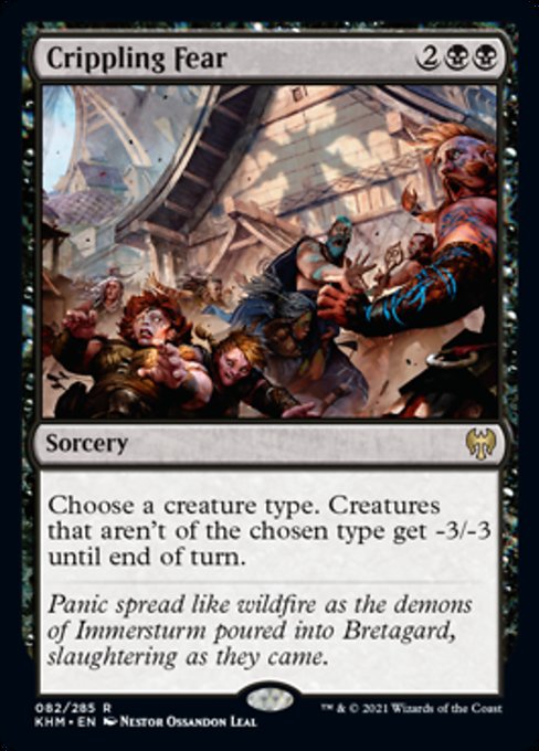 Crippling Fear (Kaldheim) Near Mint Foil