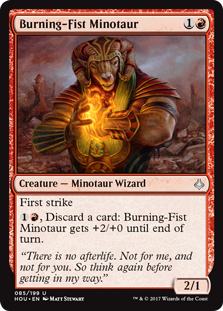 Burning-Fist Minotaur (Hour of Devastation) Near Mint Foil