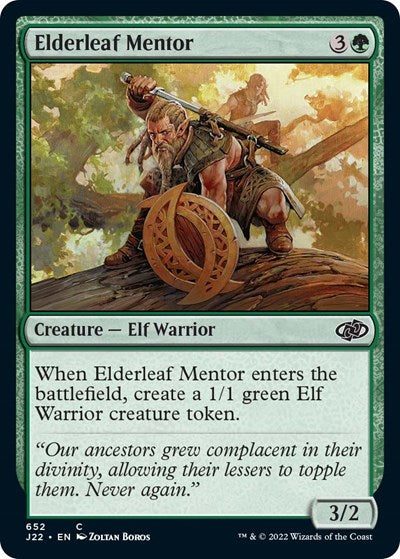 Elderleaf Mentor (Jumpstart 2022) Near Mint