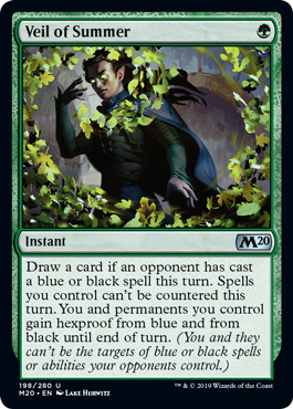 Veil of Summer (Magic 2020 Core Set) Near Mint Foil