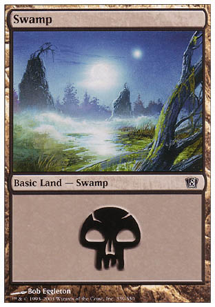 Swamp (339) (8th Edition) Light Play