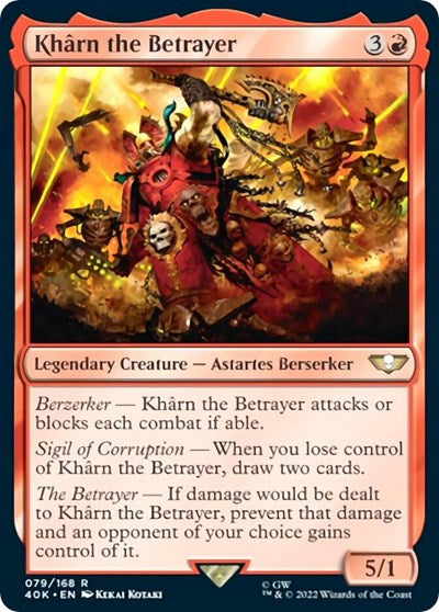 Kharn the Betrayer (Surge Foil) (Universes Beyond: Warhammer 40K) Near Mint