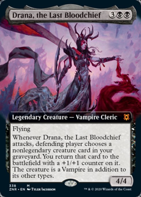 Drana, the Last Bloodchief (Extended Art) (Zendikar Rising) Near Mint