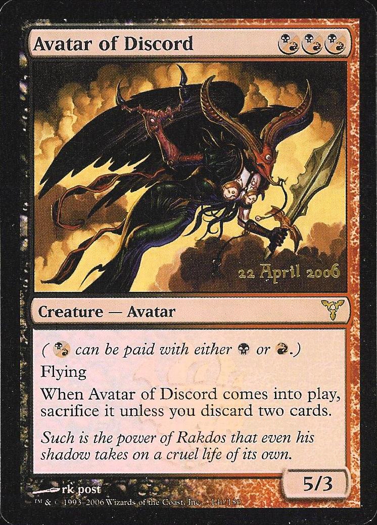 Avatar of Discord (DI Prerelease) (Promotional Cards) Light Play Foil