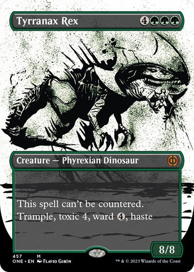 Tyrranax Rex (Showcase) (Step-and-Compleat Foil) (Phyrexia: All Will Be One) Near Mint