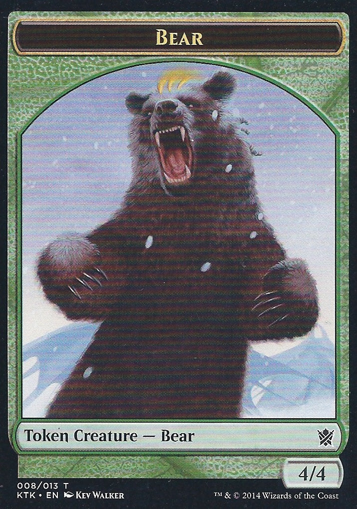 Bear Token (Khans of Tarkir) Near Mint