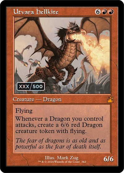 Utvara Hellkite (Retro Frame) (Serial Numbered) (Ravnica Remastered) Near Mint
