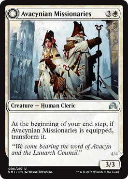 Avacynian Missionaries (Lunarch Inquisitors) (Shadows Over Innistrad) Near Mint Foil