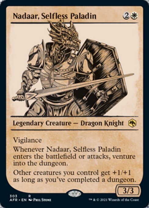 Nadaar, Selfless Paladin (Showcase) (Adventures in the Forgotten Realms) Near Mint