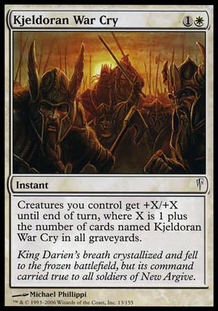 Kjeldoran War Cry (Coldsnap) Near Mint Foil