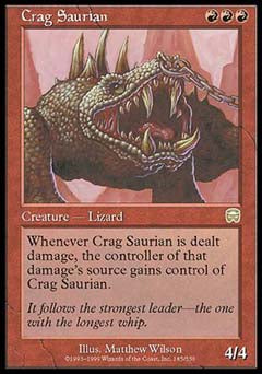 Crag Saurian (Mercadian Masques) Near Mint Foil