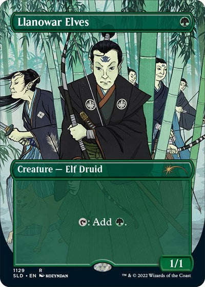 Llanowar Elves (Secret Lair) Near Mint Foil