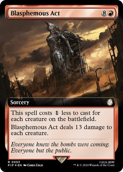 Blasphemous Act (Extended Art) (Surge Foil) (Universes Beyond: Fallout) Near Mint