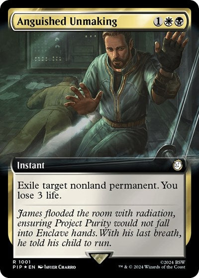 Anguished Unmaking (Extended Art) (Surge Foil) (Universes Beyond: Fallout) Near Mint