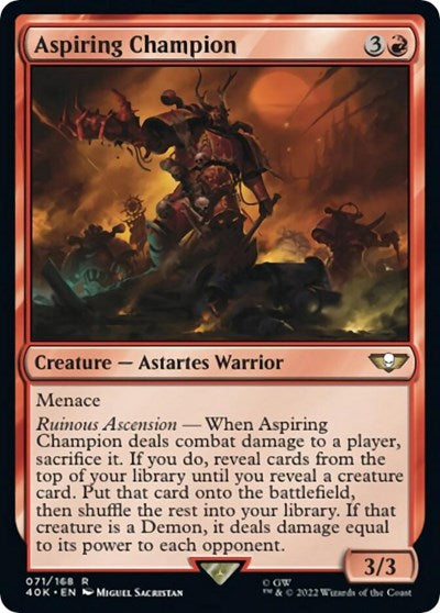 Aspiring Champion (Surge Foil) (Universes Beyond: Warhammer 40K) Near Mint