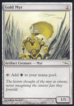 Gold Myr (Mirrodin) Light Play Foil