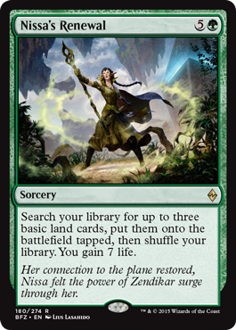 Nissa's Renewal (Battle for Zendikar) Near Mint Japanese