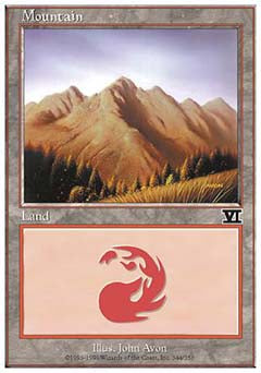 Mountain (344) (Classic 6th Edition) Light Play