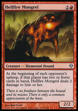 Hellfire Mongrel (Zendikar) Near Mint Foil