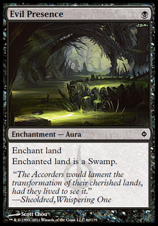 Evil Presence (New Phyrexia) Near Mint Foil
