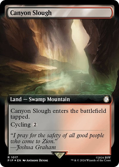 Canyon Slough (Extended Art) (Surge Foil) (Universes Beyond: Fallout) Near Mint