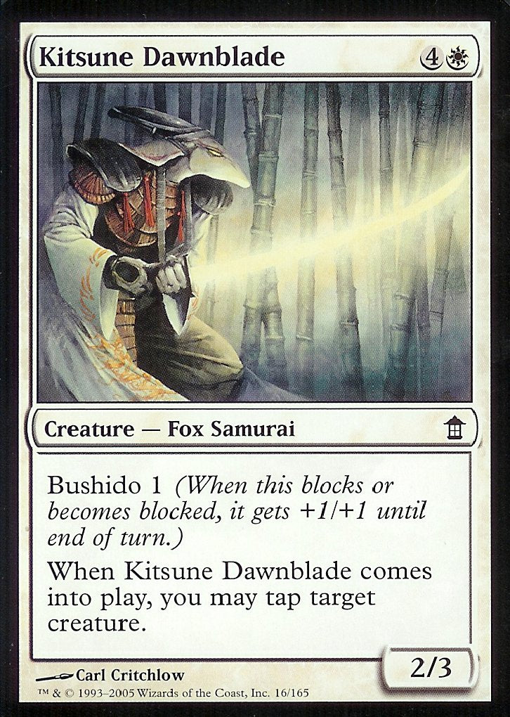 Kitsune Dawnblade (Saviors of Kamigawa) Near Mint Foil