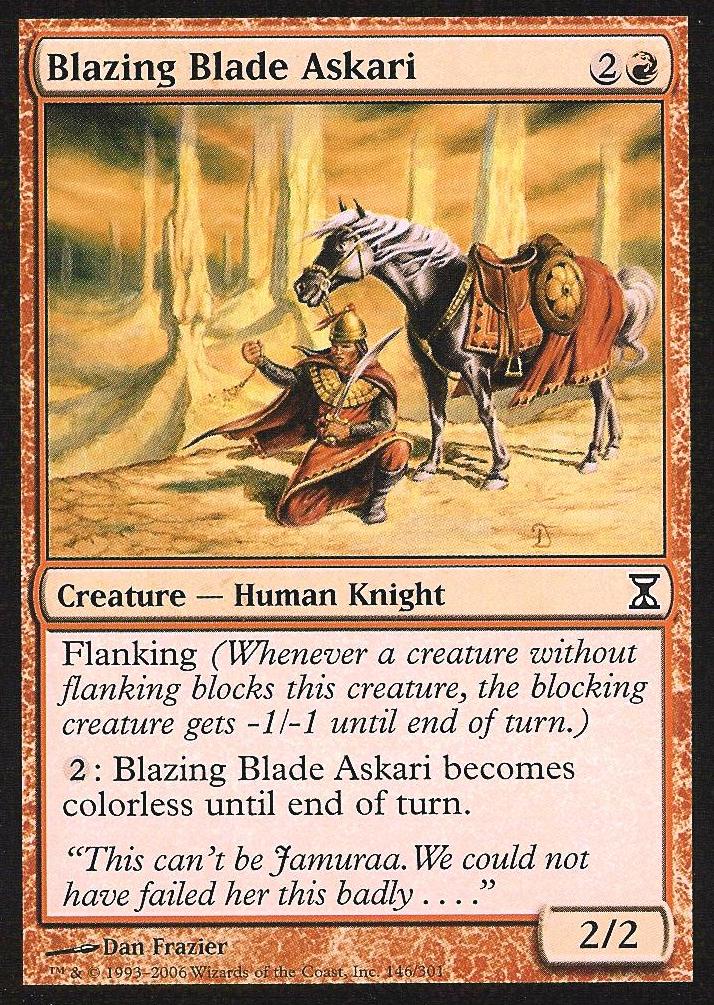 Blazing Blade Askari (Time Spiral) Near Mint Foil Russian