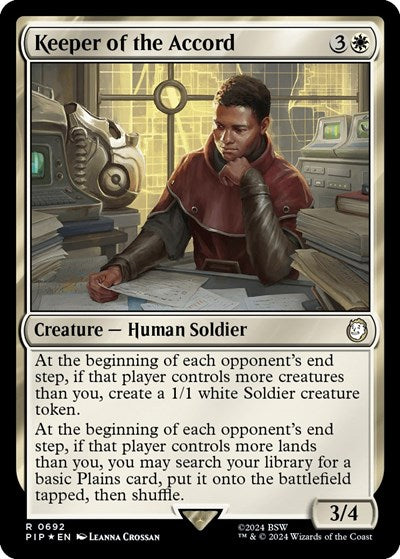 Keeper of the Accord (Surge Foil) (Universes Beyond: Fallout) Near Mint