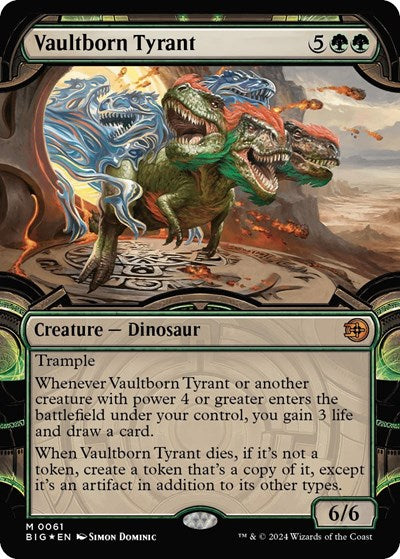 Vaultborn Tyrant (Showcase) (Raised Foil) (Outlaws of Thunder Junction: The Big Score) Near Mint