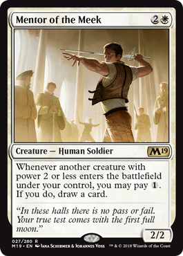 Mentor of the Meek (Magic 2019 Core Set) Near Mint Foil