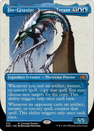 Jin-Gitaxias, Progress Tyrant (Concept Praetor) (Step-And-Compleat Foil) (Phyrexia: All Will Be One) Near Mint