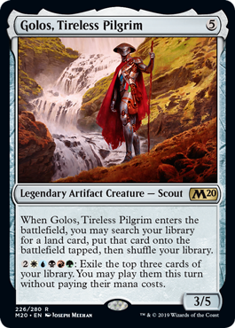 Golos, Tireless Pilgrim (Magic 2020 Core Set) Near Mint