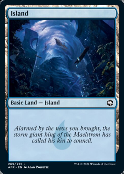Island (269) (Adventures in the Forgotten Realms) Near Mint Foil