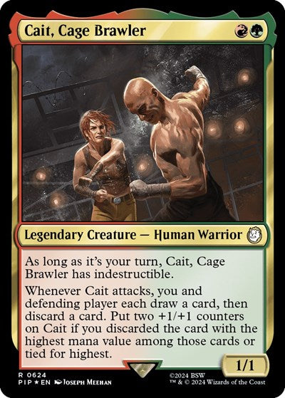 Cait, Cage Brawler (Surge Foil) (Universes Beyond: Fallout) Near Mint