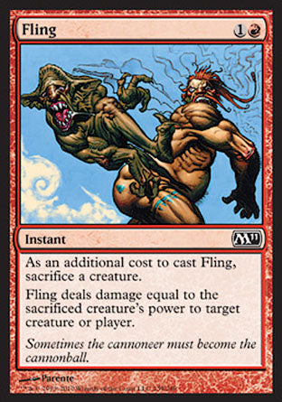 Fling (Magic 2011 Core Set) Near Mint Foil