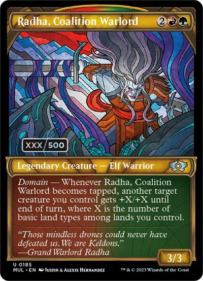 Radha, Coalition Warlord (Serialized) (March of the Machine: Multiverse Legends) Near Mint