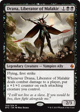 Drana, Liberator of Malakir (Battle for Zendikar) Near Mint Foil