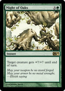 Might of Oaks (Magic 2010 Core Set) Light Play Foil